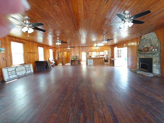 Large party room with full  kitchen. Holds 85 comfortably