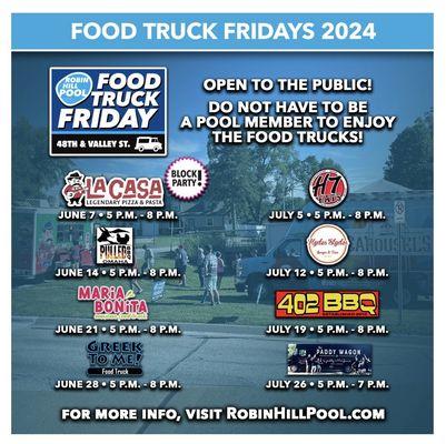 Food truck Fridays summer 2024