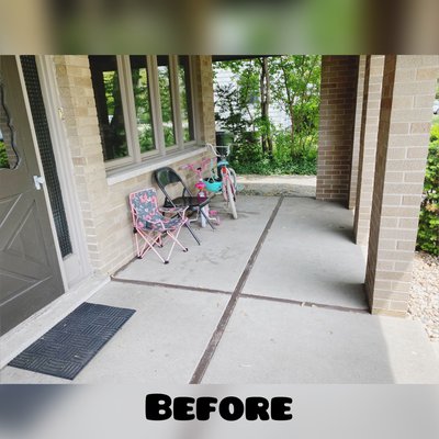 Front porch before