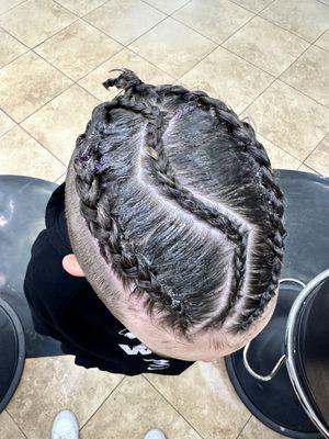 Amazing braids and exactly what style he asked for.