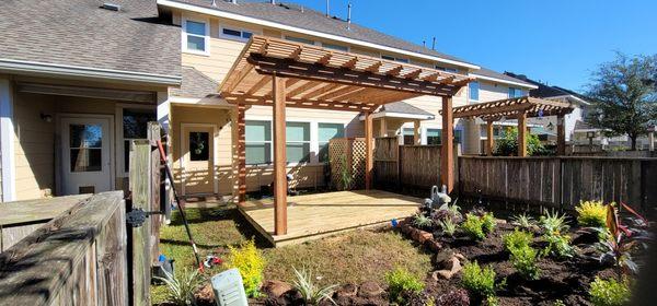 Stand alone all cedar pergola