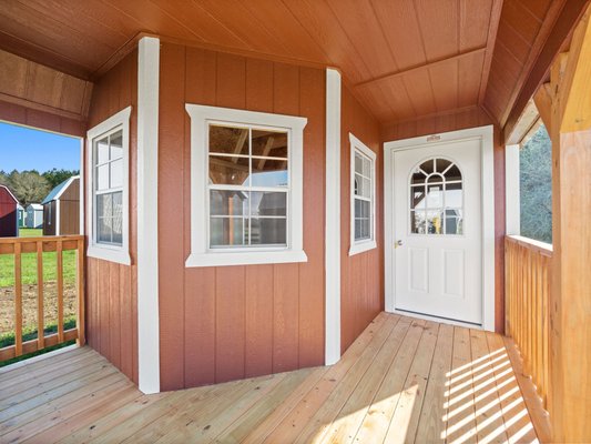 A Wrap Porch is the Perfect Start to A Tiny Home or a great she shed 903-424-4404