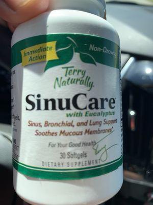 Sinucare with eucalyptus - great for my sinus clear them and had a great eucalyptus smell!