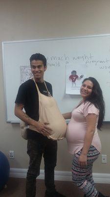 Fun at childbirth classes with Scared Knowledge Doula Care