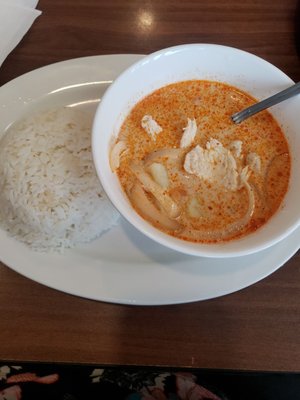 Masaman curry with chicken.