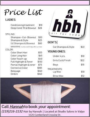 I am having a MOTHERS DAY sale until March 12th.  23$ haircuts with a blowdry or 15$ off any haircolor service!