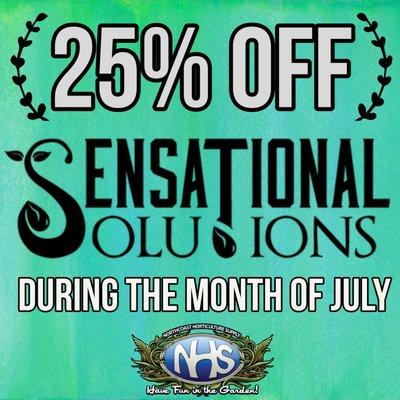 Sensational Solutions micronized fertilizers help you grow, strong, healthy and productive gardens.Save 25% OFF during the month of July.