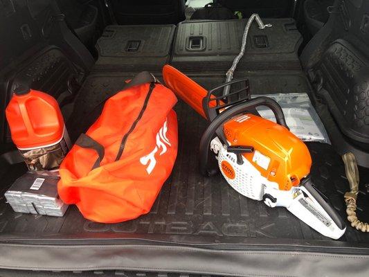 STIHL Farm Boss Chainsaw, PPE, Oil and Gas Mix