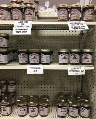 Locally made Amish jams.