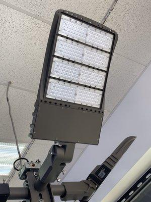 Install new flood led light