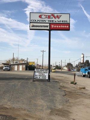 Sign out front on Kern street