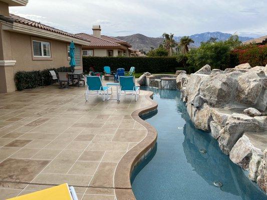 Back pool patio