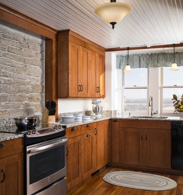 Historic limestone home gains more kitchen workspace