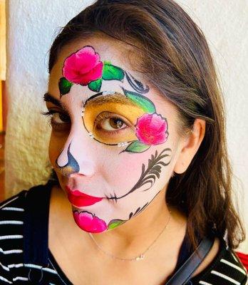 Día de los Muertos face painting @ Fiesta de Reyes, Old Town SD., next to Geppetto's.  10/15 - 11/2/2022