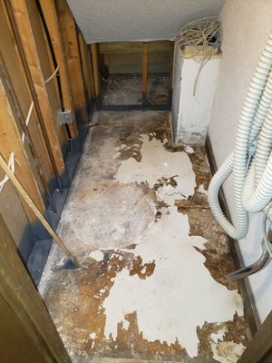 Closet water damage