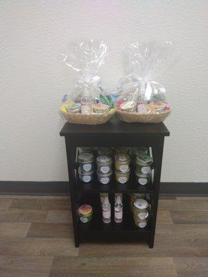 Gift baskets and products for sell!