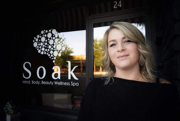 Soak storefront with owner Crystal Bradburn