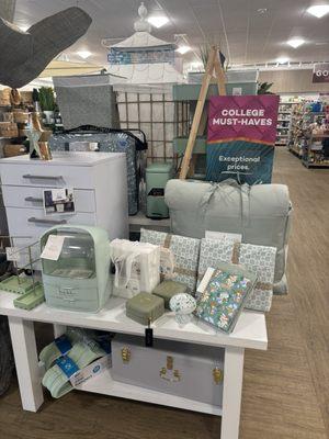 Summer pastel green store display