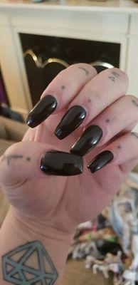 Black coffin nails