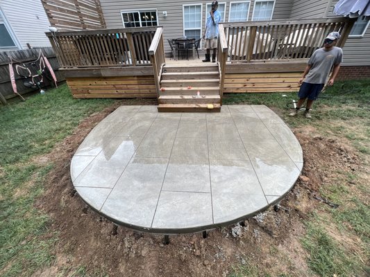 Beautiful slick finished patio