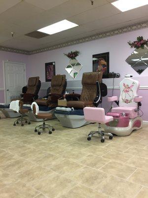 Princess pedicure station :)