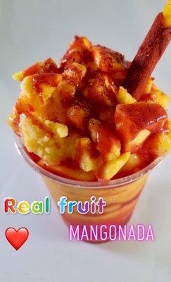 Chamoyada with real fruit and Waterboy Chamoy sauce delicious