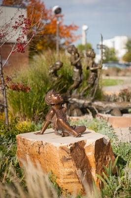 Recreation Center statue garden - Photo Credit Rich Vossler Photography