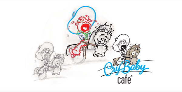 Custom logo designed for Cry Baby Cafe by Fourthdoor Creative Group