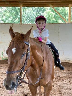 Miss Anna and Fancy enjoying a lesson!