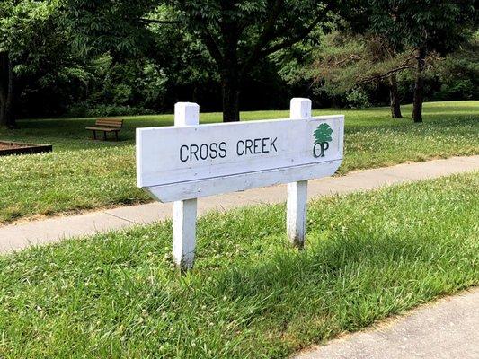 Park Sign on Indian Creek Parkway