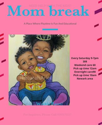 Mom break for mom who need a break on the weekends