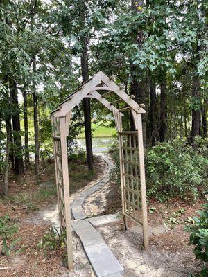 path down to a lake