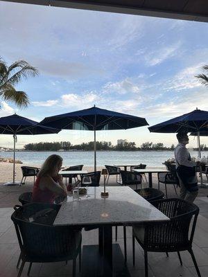 The view of the beach