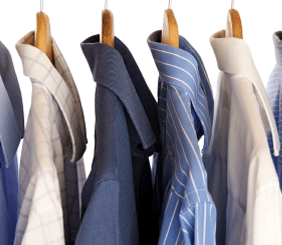 Expert dry cleaning of men's (and women's) dress shirts