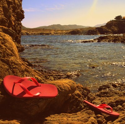 The clear waters of the Mediterranean in Costa Brava, Spain.