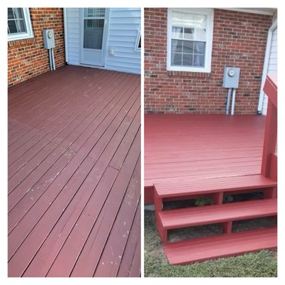 Deck painted.