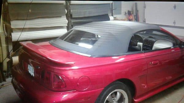 95 Mustang convertible top and window