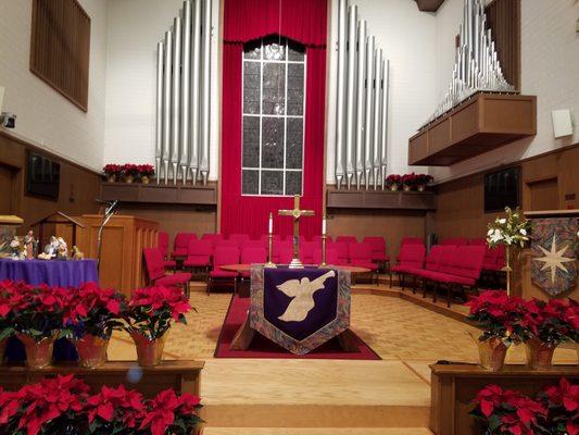 The altar and chancel area.