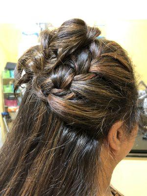 Braid w/Caramel Highlights