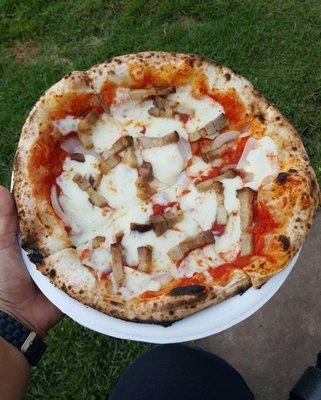 Lychee Smoked Bacon Pizza from Vida Farms.