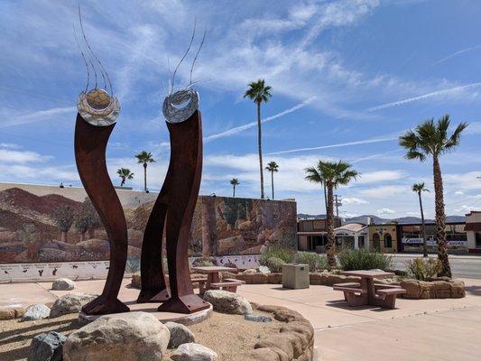 Discover beautiful murals and public art installations at the 29 Palms Visitor Center & Art Gallery.