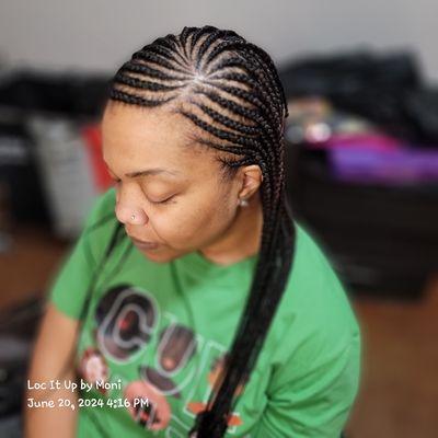 Feedin cornrow braids