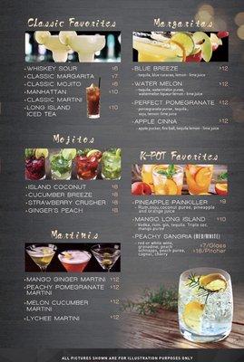 Nice drinks menu