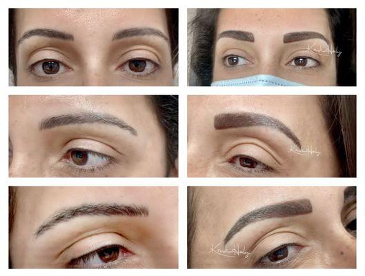 Thicker powder Brows for this Amazing & Beautiful international client!