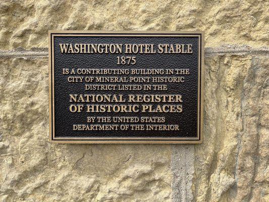 The building it is in was once a stable. Love historical tidbits.