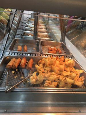 Crabmeat rangoons, egg rolls, spring rolls @ Little Easy (food court)