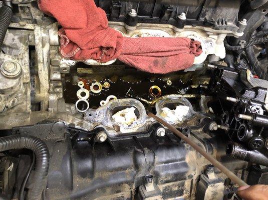 Oil filter housing leak. 2006 Dodge Grand Caravan