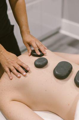 Hot or cold, we got your back with spot stone treatment, this can be added to a massage treatment!