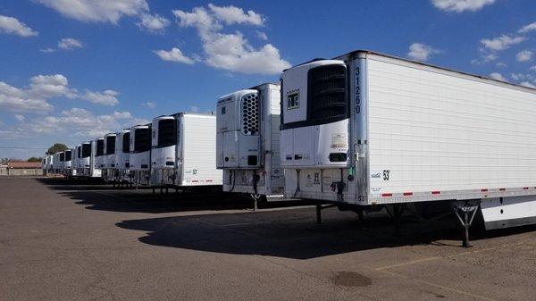 Reefer trailers for rent, lease, or sale.