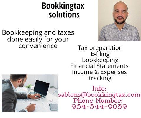 Local tax and bookkeeping services. Bilingual services: Español & English